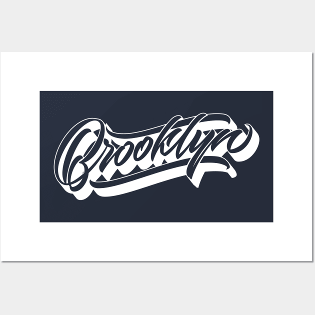 Brooklyn hand made original lettering Wall Art by Already Original